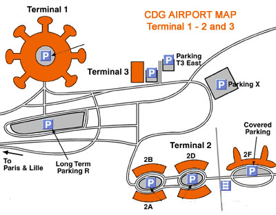 Paris Roissy CDG airport map